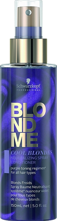 Neutralizująca odżywka w sprayu do włosów blond - Schwarzkopf Professional BlondMe Cool Blondes Neutralizing Spray Conditioner — Zdjęcie N1