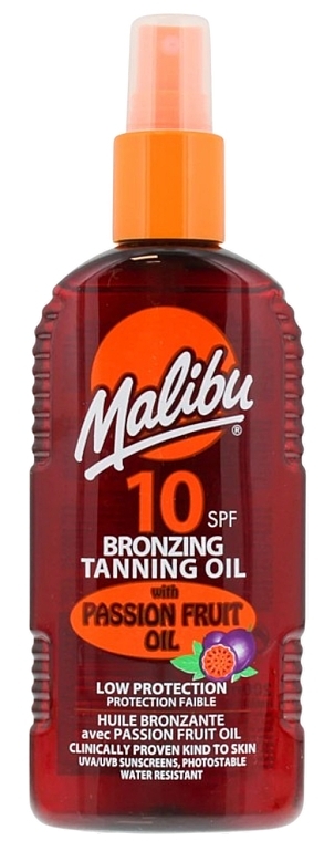 Olej do opalania w sprayu z olejem z marakui - Malibu Bronzing Tanning Oil SPF 10 — Zdjęcie N1