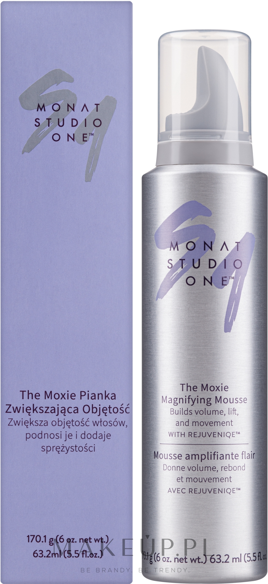 Pianka zwiększająca objętość włosów - Monat Studio One The Moxie Mousse — Zdjęcie 63.2 ml