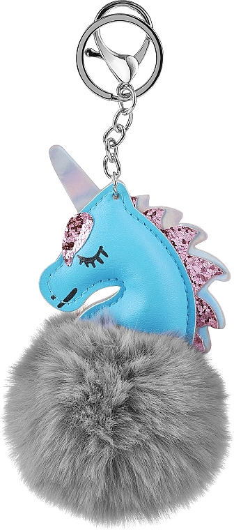 Brelok puszysty jednorożec, niebieski 2 - Martinelia Keychain Unicorn Puff — Zdjęcie N1