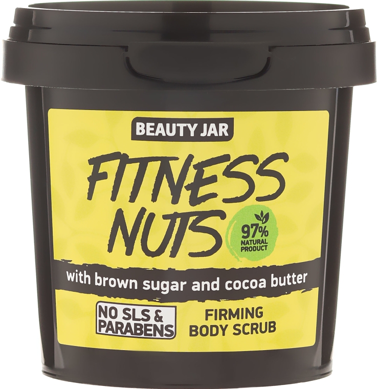 Ujędrniający peeling do ciała z brązowym cukrem i masłem kakaowym - Beauty Jar Fitness Nuts Firming Body Scrub