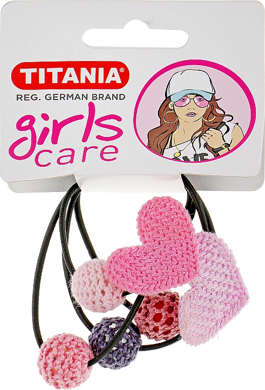 Gumki do włosów z ozdobami - Titania Girls Care 8164 — Zdjęcie N1