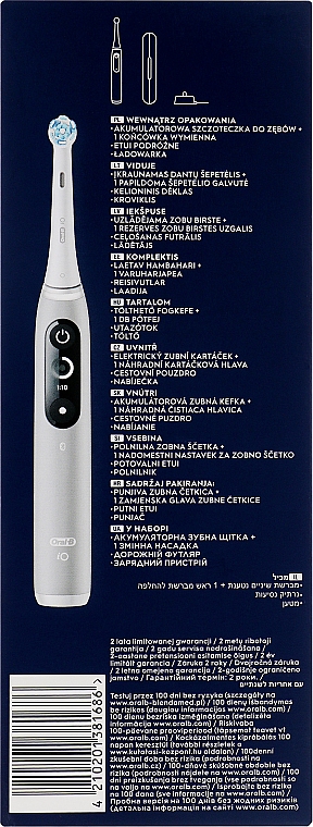 Elektryczna szczoteczka do zębów, szara - Oral-B Braun iO Series 6 — Zdjęcie N2