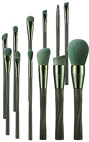 Zestaw pędzli do makijażu, 12 szt. - Eigshow Ecopro Series Tea Makeup Brush Kit  — Zdjęcie N1