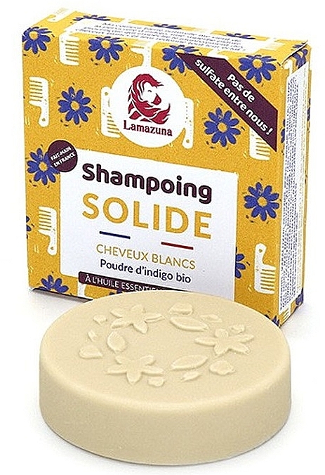 Szampon w kostce do włosów siwych i blond Indygo i rumianek - Lamazuna Solid Shampoo — Zdjęcie N1