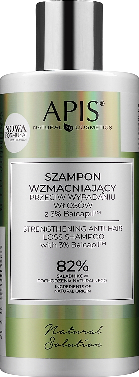 Wzmacniający szampon przeciw wypadaniu włosów z 3% baicapil - Apis Natural Solution