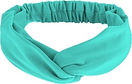 Miętowa opaska na głowę Knit Twist - MAKEUP — Zdjęcie N1