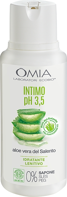Żel do higieny intymnej Aloes - Omia Laboratori Ecobio Intimwaschmittel pH 3,5 Aloe Vera — Zdjęcie N1