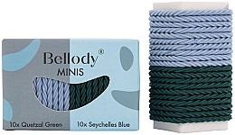 Kup Gumki do włosów, zielone i niebieskie, 20 szt. - Bellody Minis Hair Ties Green & Blue Mixed Package