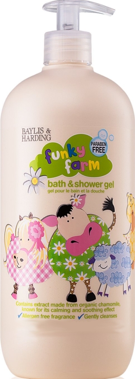 Żel pod prysznic i płyn do kąpieli dla dzieci - Baylis & Harding Funky Farm Bath and Shower Gel — Zdjęcie N1