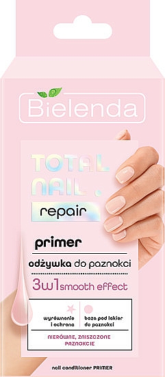 Odżywka do paznokci 3 w 1 - Bielenda Total Nail Repair Primer 3in1 — Zdjęcie N1