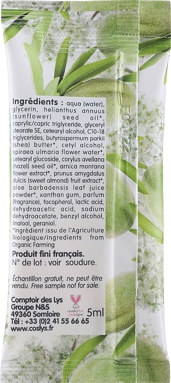 Krem do rąk z migdałami - Coslys Hand & Nail Cream Sweet Almond From Provense (próbka) — Zdjęcie N2