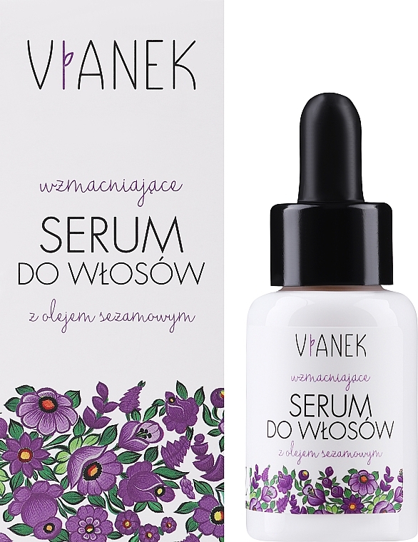 Wzmacniające serum do włosów z olejem sezamowym - Vianek Seria fioletowa kojąca — Zdjęcie N2