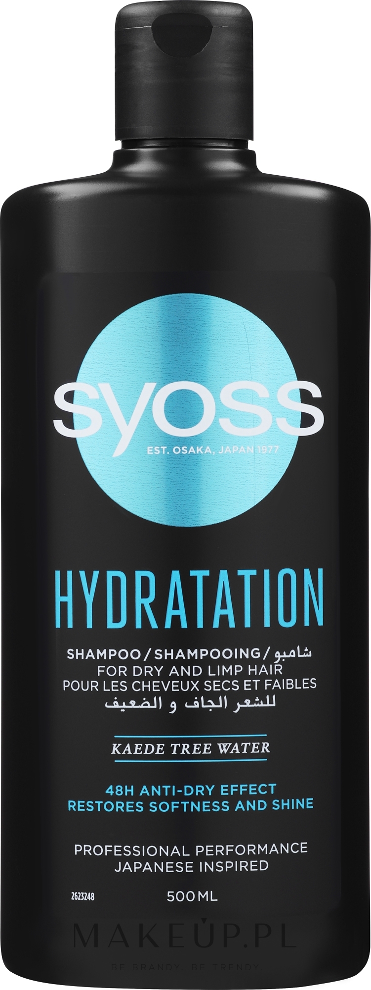Szampon do włosów zniszczonych i trudnych do rozczesania - Syoss Hidratacion + Shampoo — Zdjęcie 500 ml