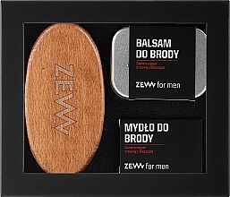 Kup Zestaw - Zew For Men (Beard brush + balm 80 ml + soap 1 pc)