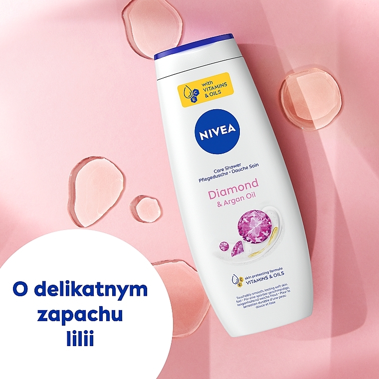 Żel pod prysznic - NIVEA Care Diamond & Argan Oil — Zdjęcie N3