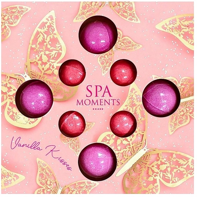 Zestaw kul do kąpieli - Spa Monents Vanilla Kisses Set (bath/bomb/4x30g + bath/bomb/4x20g) — Zdjęcie N1