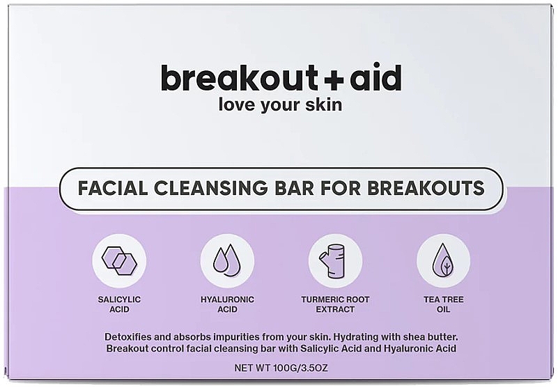 Mydło oczyszczające do twarzy na trądzik - Breakout + Aid Facial Cleansing Bar For Breakouts — Zdjęcie N1