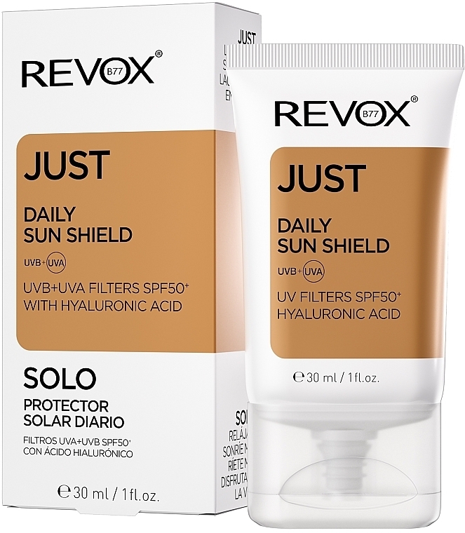 Przeciwsłoneczny krem do twarzy na dzień SPF 50 - Revox Just Daily Sun Shield UVB + UVA Filters SPF 50 + — Zdjęcie N2