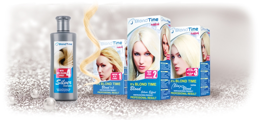 Farba-rozjaśniacz do włosów, rozjaśnienie do 4 tonów N1 - Blond Time Blond 1+2 Hair Bleaching Product — Zdjęcie N3