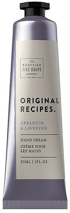 Krem do rąk Geranium i lawenda - Scottish Fine Soaps Original Recipes Geranium & Lavender Hand Cream