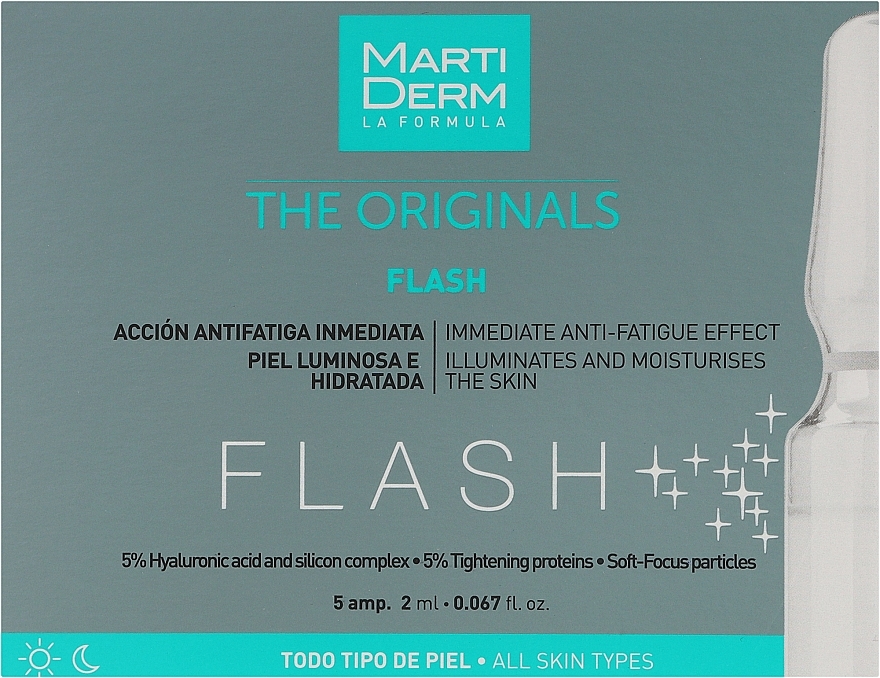 Rozjaśniające ampułki do twarzy - MartiDerm The Originals Flash Ampoules