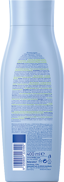 Pielęgnujący szampon zwiększający objętość włosów cienkich - NIVEA Hair Care Volume Care Shampoo  — Zdjęcie N7