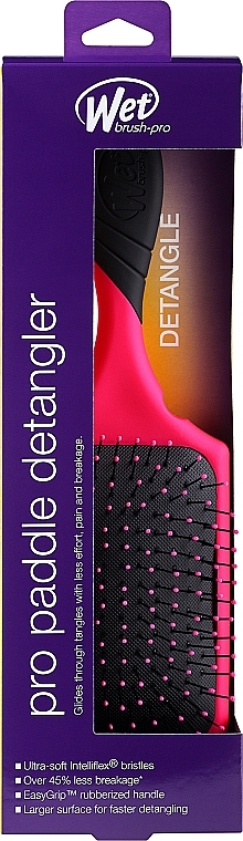 Szczotka do splątanych włosów, różowa - Wet Brush Pro Paddle Detangler Pink — Zdjęcie N2