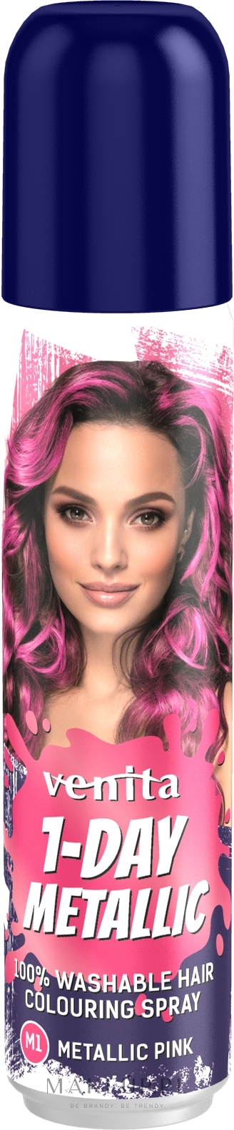 Koloryzujący spray do włosów - Venita 1-Day Color Metallic Spray — Zdjęcie M1 - Pink
