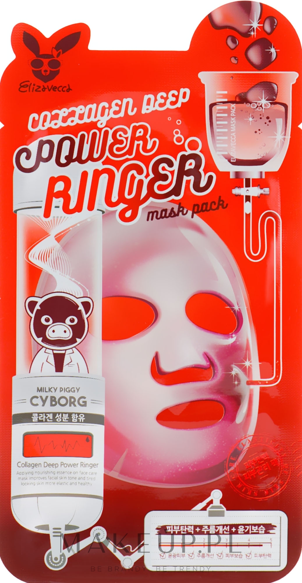 Maska kolagenowa - Elizavecca Face Care Collagen Deep Power Mask Pack — Zdjęcie 23 ml