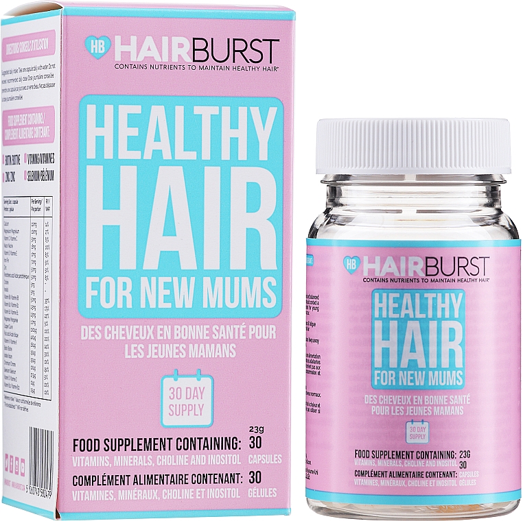 Witaminy w kapsułkach na porost i wzmocnienie włosów dla kobiet w ciąży - Hairburst Healthy Hair Vitamins For New Mums — Zdjęcie N2