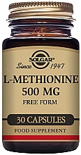 L-metionina w kapsułkach, 500 mg - Solgar L-Methionine — Zdjęcie N1
