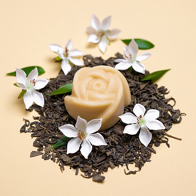 Balsam do ciała w kostce Jaśmin i zielona herbata - Orientana — фото N2