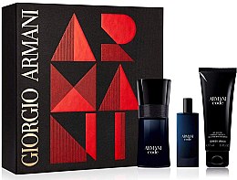 Kup Giorgio Armani Code - Zestaw (edt 50 ml + edt 15 ml + sh/gel 50 ml)