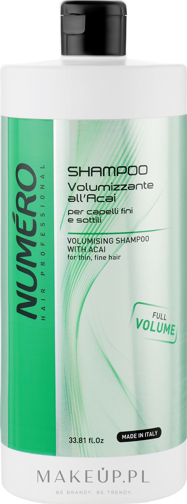 Szampon zwiększający objętość włosów z ekstraktem z jagód acai - Brelil Numero Volumising Shampoo — Zdjęcie 1000 ml