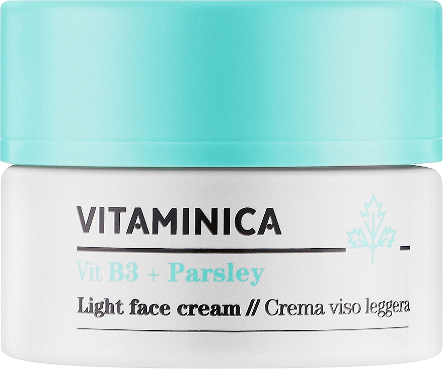 Lekki krem do twarzy - Bioearth Vitaminica Vit B3 + Parsley Light Face Cream — Zdjęcie N1
