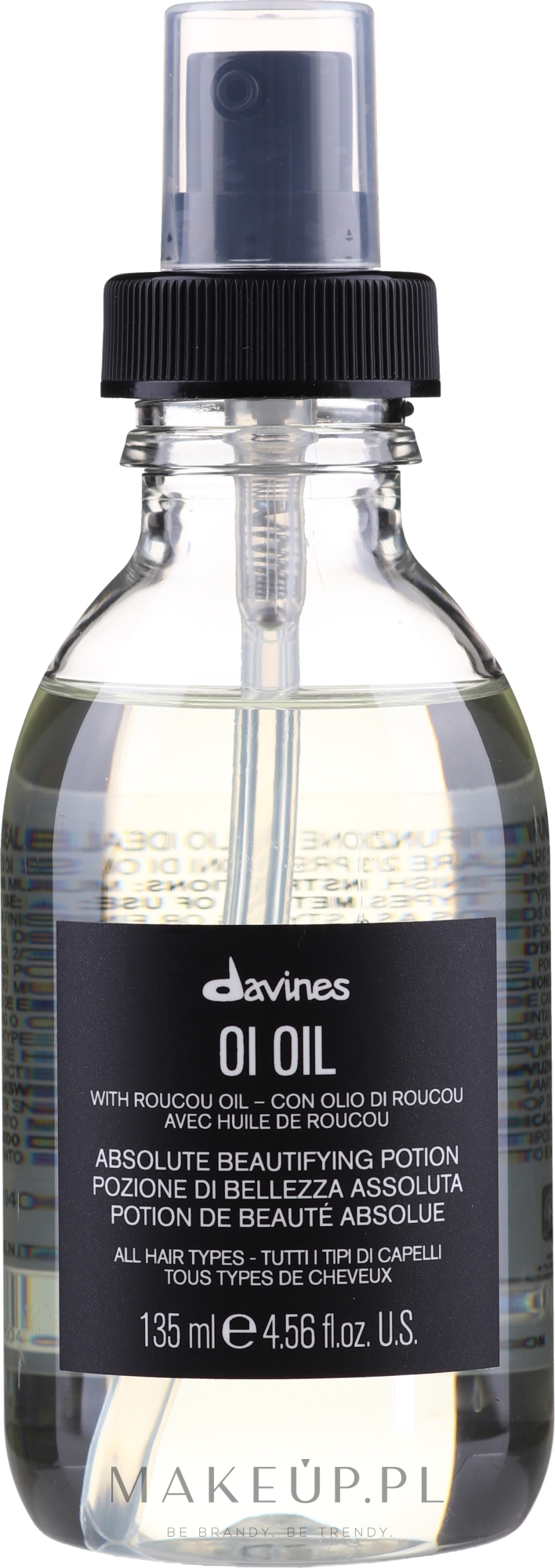 Upiększająca olejkowa kuracja do wszystkich rodzajów włosów - Davines Oi Absolute Beautifying Potion With Roucou Oil — Zdjęcie 135 ml