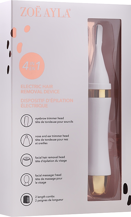 Elektryczne urządzenie do usuwania włosów 4 w 1 - Zoe Ayla Electric Hair Removal Device — Zdjęcie N1