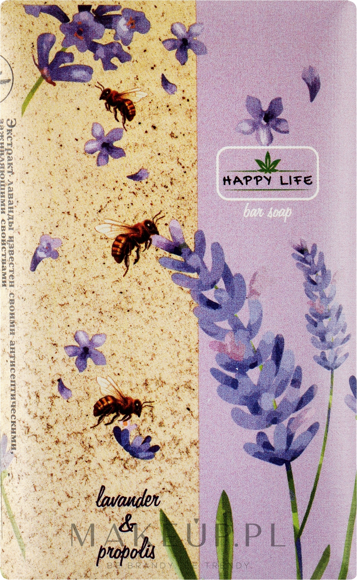 Mydło w kostce Lawenda i propolis - Happy Life — Zdjęcie 180 g