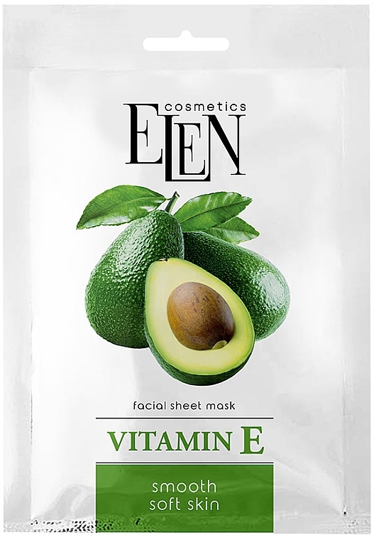 Maska do twarzy w płachcie - Elen Cosmetics Vitamin E — Zdjęcie N1
