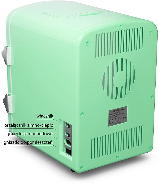 Minilodówka kosmetyczna, zielona - Fluff Cosmetic Green Fridge — Zdjęcie N5