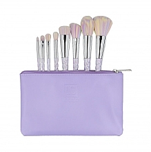 Kup Zestaw 8 pędzli do makijażu + kosmetyczka, fioletowy - ILU Brush Set