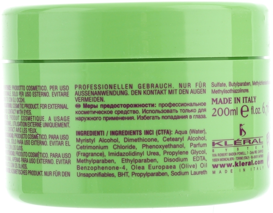 Maska do regeneracji włosów - Kleral System Reviving Cream Gel — Zdjęcie N2