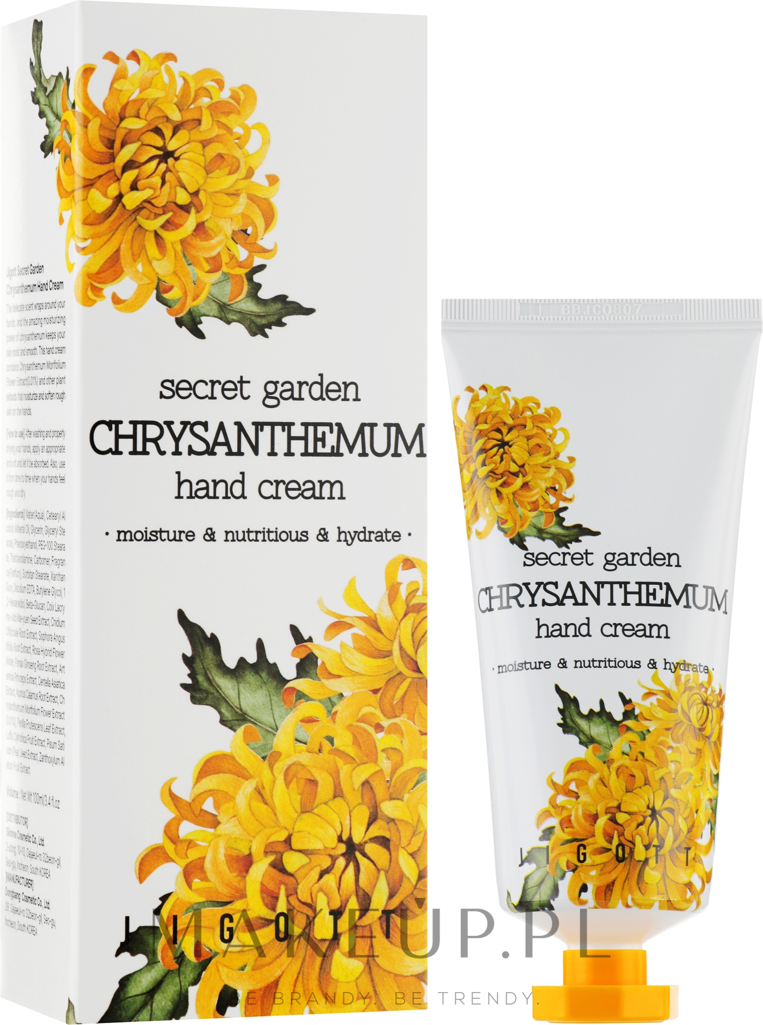 Krem do rąk z ekstraktem z chryzantemy - Jigott Secret Garden Chrysanthemum Hand Cream — Zdjęcie 100 ml