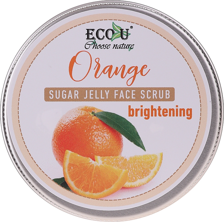 Rozjaśniająca peelingująca galaretka do twarzy Pomarańcza - Eco U Orange Brightening Sugar Jelly Face Scrub — Zdjęcie N1