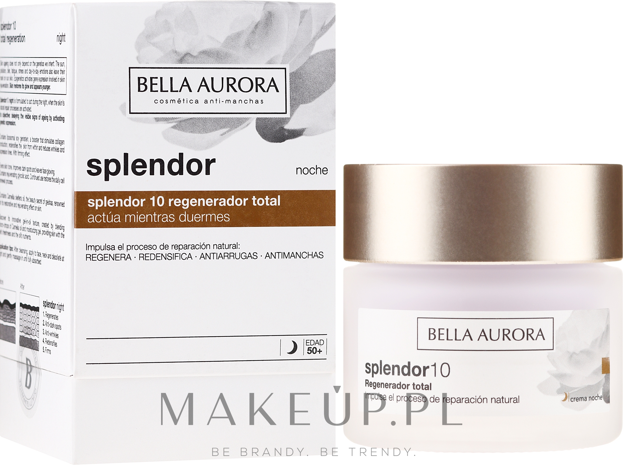 Regenerujący krem do twarzy - Bella Aurora Splendor 10 Total Regeneration Night Cream — Zdjęcie 50 ml