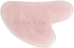 Kup Kamień gua sha, kwarc różowy - Olivia Plum Contour Gua Sha
