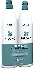 Zestaw - Affinage Salon Professional Kitoko Hydro Revive Balm & Cleanser (shm/1000ml + balm/1000ml) — Zdjęcie N1