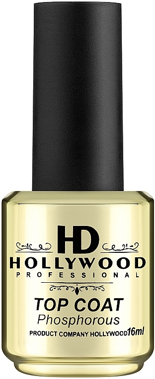 Top do lakieru hybrydowego	 - HD Hollywood Rubber Top Coat Phosphorus — Zdjęcie N2