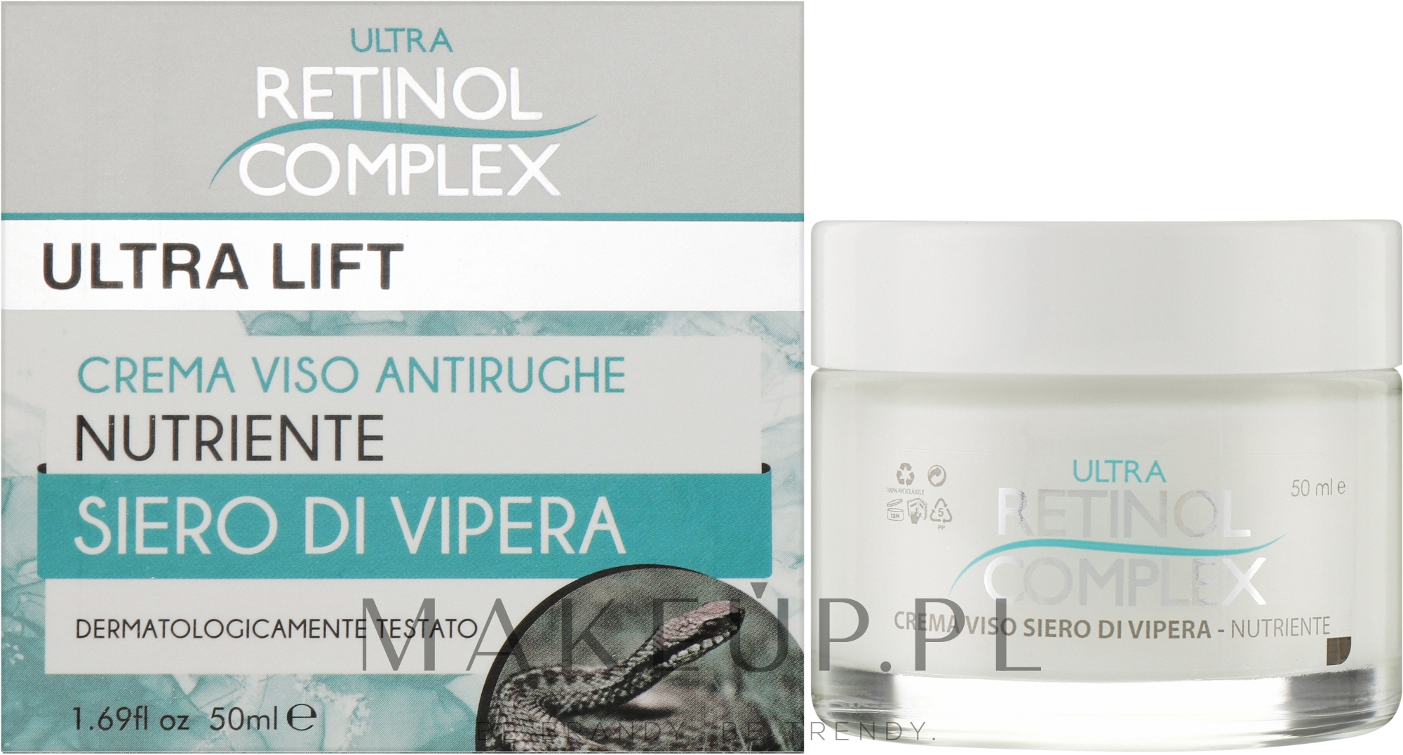 Przeciwzmarszczkowy krem ​​do twarzy - Retinol Complex Ultra Lift Face Cream Viper Serum — Zdjęcie 50 ml